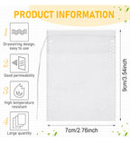 100 Disposable Tea Bags for Loose Leaf Tea infusion with drawstring