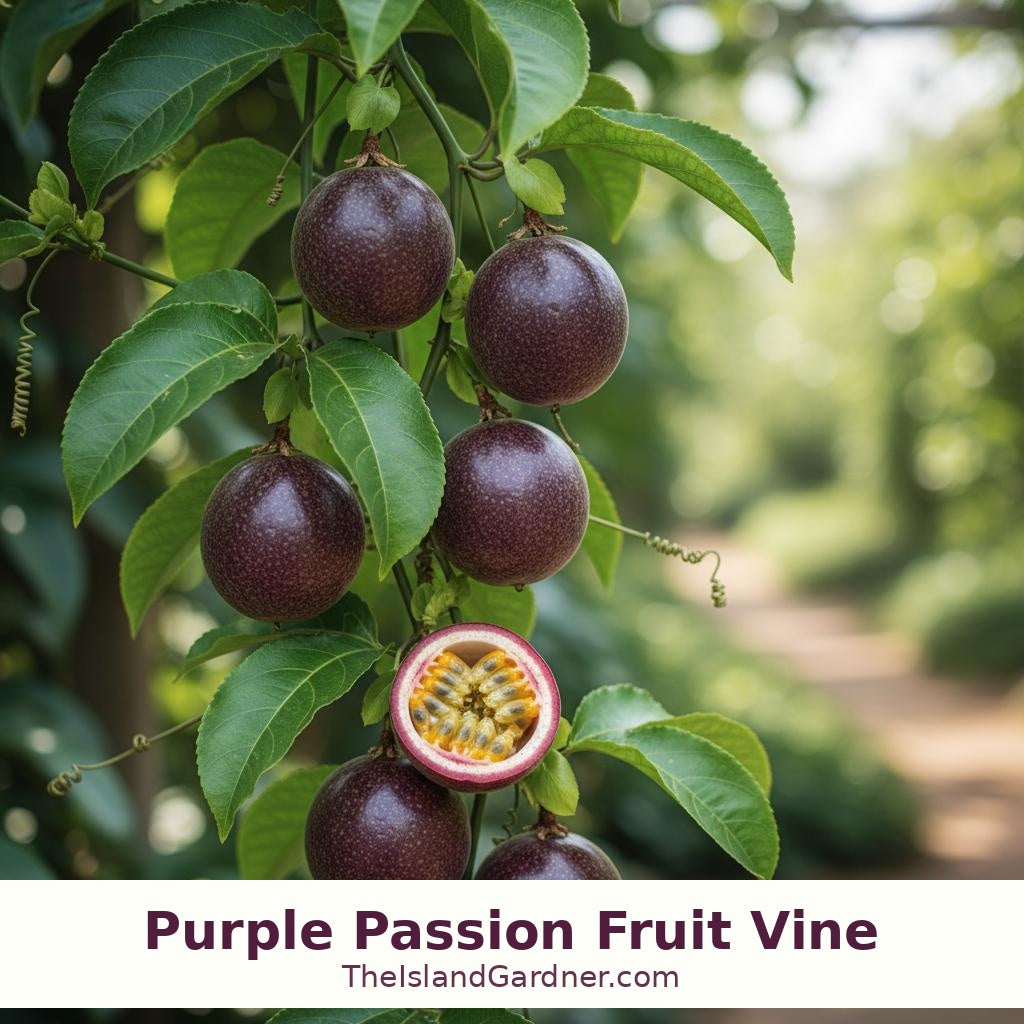 Purple Passion Fruit Vine  ( Summer + Fall )