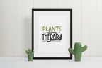 Plants Are My Therapy Plant Obsessed Humorous Home Wall Decor Print-0