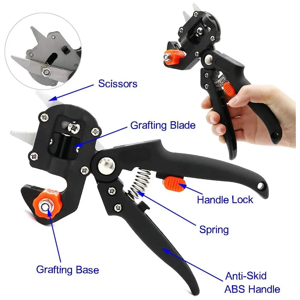 Grafting Pruner Garden Grafting Tool Set Gardening Scissors Tree Grafting Pruner Graft Professional Branch Cutter Gardening Tool