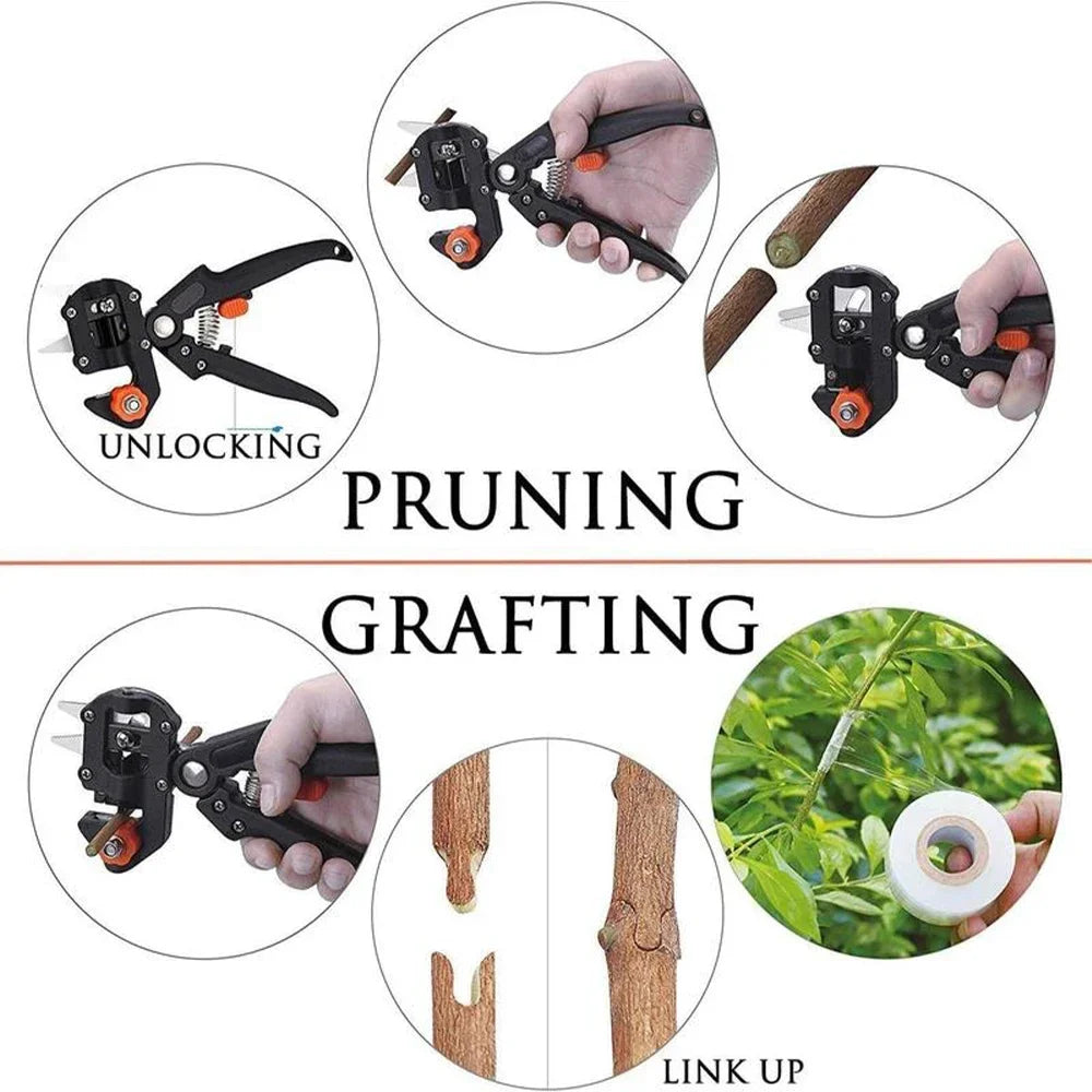 Grafting Pruner Garden Grafting Tool Set Gardening Scissors Tree Grafting Pruner Graft Professional Branch Cutter Gardening Tool