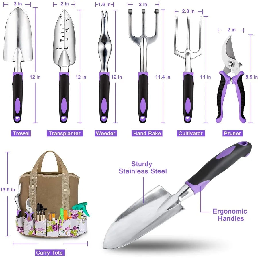 Garden Tools Set 83 Piece Succulent Tools Set Included Heavy Duty Aluminum Gardening Tools for Gardening NonSlip Ergonomic Hand