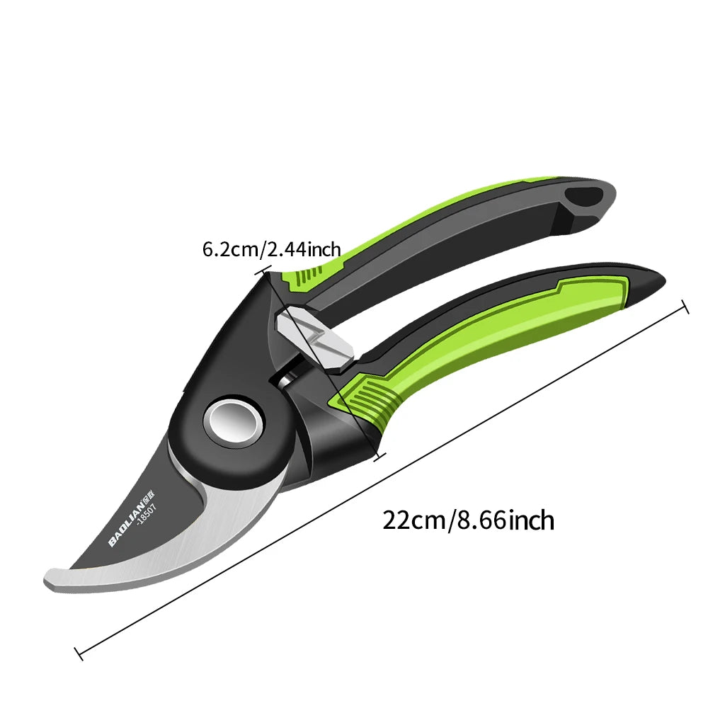 Industrial Grade Pruning Shears Are Labor-Saving Gardening Tools With Sharp, Durable, And Non Slip Scissors