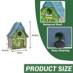 Resin Birdhouse for Outdoors - Hanging Garden Decoration Cabin, Perfect Gift for Bird Lovers & Small Birds