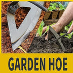 Premium All-Steel Hardened Hollow Hoe - Handheld Weeding Rake Durable and Rust-Resistant, Ideal for Vegetable Gardens