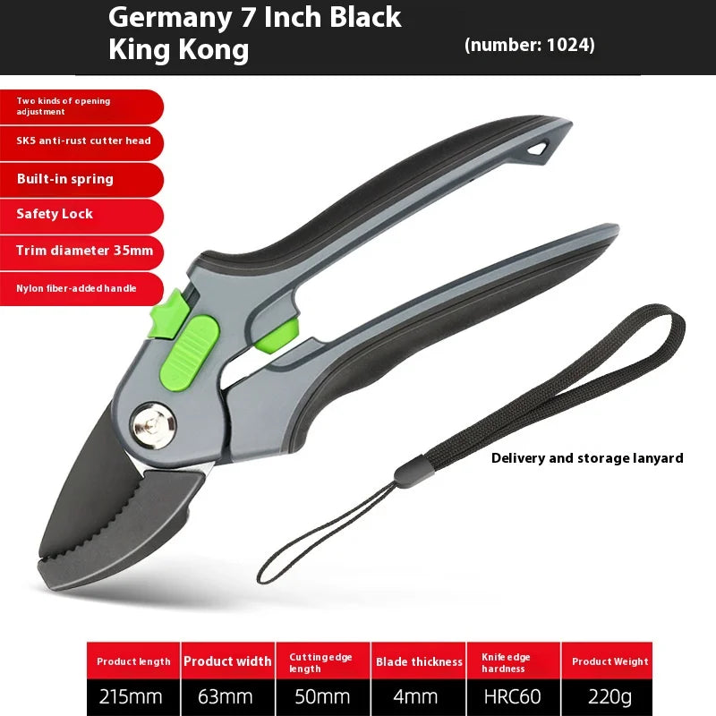 Multifunctional Pruning Shear Garden Tools Labor Saving Scissors Gardening Plant Sharp Branch Pruners Protection Hand Durable