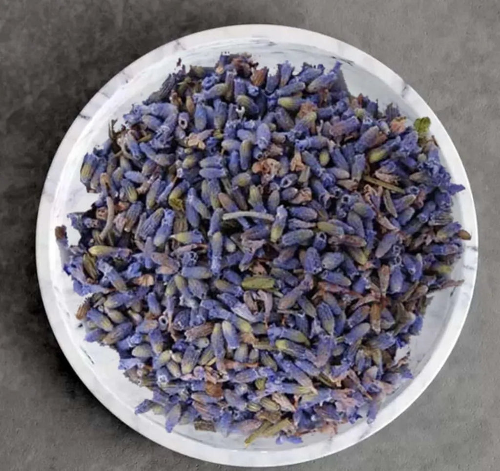 Dried lavender flowers for loose herbal tea