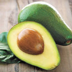 Wurtz avocado cut open to show its flesh and seed